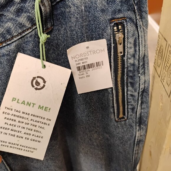PTCL Cargo Jeans | Wide-Leg Denim | Size 31 | Sustainable Plantable Tag - Picture 4 of 4